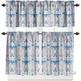 thumbnail image 1 of Floral Valances for Windows, William Morris Design Floral Retro Home Kitchen Cafe Decorative Curtains Valances 3 Piece Set, 1 of 5
