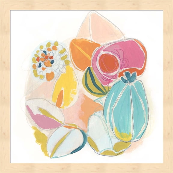 Floral Vibe III by June Erica Vess, Framed Wall Art, 13.25W x 13.25H