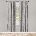 thumbnail image 1 of Floral Vibes Window Curtains, Simple Design Line Art Flowers Vintage Silhouette on Greyish Back, Lightweight Decor 2-Panel Set with Rod Pocket, Pair of - 28"x95", Pale Mustard Purpleblue, by Ambesonne, 1 of 3