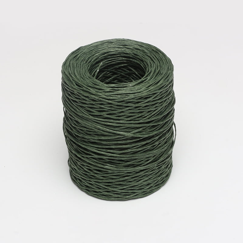 Floral Vine Bind Wire Rustic Wrapping Wire for Flower Bouquets,210m* 4mm Paper Covered Bind Wire Wrap Twine(green)