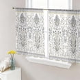 thumbnail image 1 of Floral Vine Sheer Curtains for Living Room Bedroom, Vintage French Country Beige Silver Gray Symmetrical Light Filtering Sheer Curtain Rod Pocket Voile Window Treaments Drapes, 52 x 45 Inches, 1 of 9