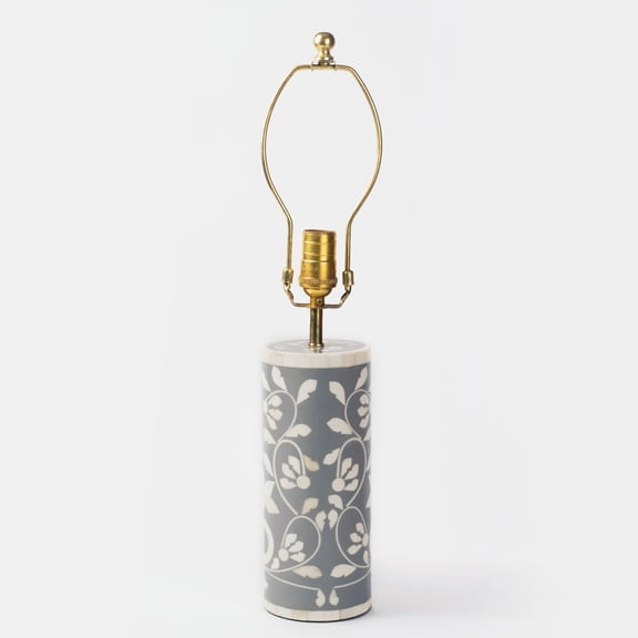 Floral Vines Table Lamp - Grey
