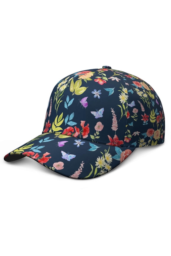 Floral Vintage Baseball Cap Adjustable Snapback Retro
