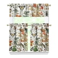 thumbnail image 1 of Floral Vintage Curtains 36 Inch Short - 3 Panel Boho Farmhouse Set with Rustic Wildflowers, Rod Pocket, 1 of 5