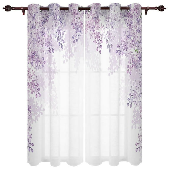 Floral Vintage Hand Drawn Curtains for Kid Bedroom Modern Kitchen Hotel Windows Curtain Office Home Decoration Printed Drapes