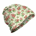 thumbnail image 1 of Floral Vintage Unisex Beanie, Blooming Buds Spring, Hiking Outdoors, Cream Multicolor, by Ambesonne, 1 of 1
