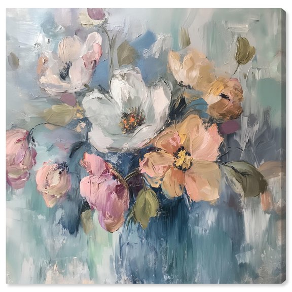 Floral Vortex II Canvas Floral Abstract Art by Art Remedy, Gallery Wrapped, 24" x 24"