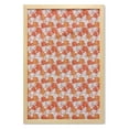 thumbnail image 1 of Floral Wall Art with Frame, Fiery Tone Petal Lotus Flowers Overlapping Design Illustration, Printed Fabric Poster for Bathroom Living Room Dorms, 23" x 35", Pale Orange Vermilion, by Ambesonne, 1 of 2