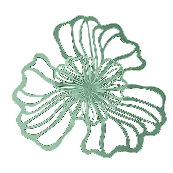 Floral Wall Art Hanging Decor, Elegant Floral Metal Wall Hanging Boho Inspired Wall Sculpture Art for Bathroom, Living Room & Bedroom Decor