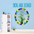 thumbnail image 1 of Floral Wall Decal You are loved Living Room Design Inspirational Wall Sticker Vibrant Quote Bedroom Decoration - Size: 24 In X 30 In, 1 of 5