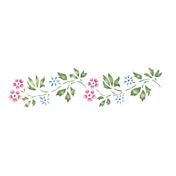 Floral Wall Stencil