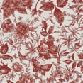 thumbnail image 1 of Floral Wallpaper Peel And Stick Wallpaper, 15.7"*98.4" Vintage Flower Self-Adhesive Removable Decorative For Bedroom Wall Decor, Red, 1 of 9