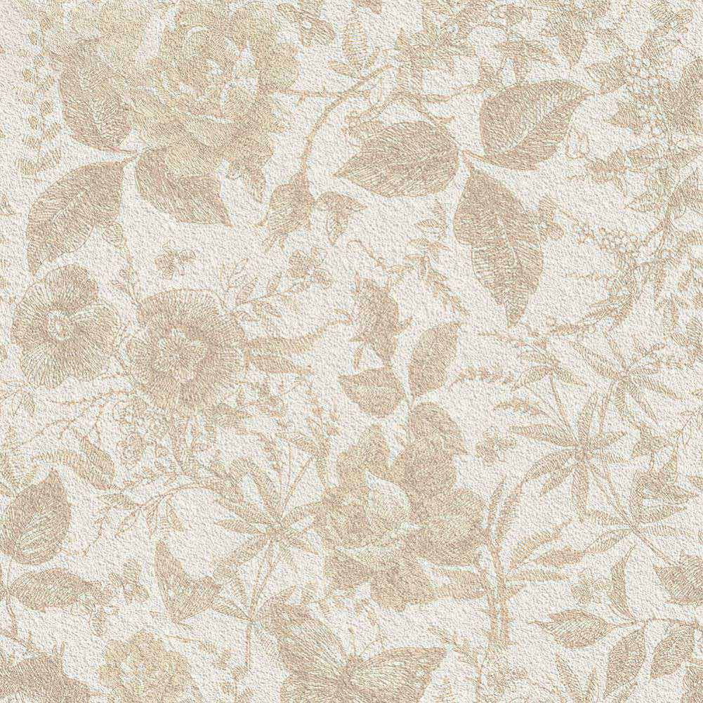 Floral Wallpaper Peel and Stick Beige Wallpaper 15.7"W X 98.4"L Boho Wallpaper Vintage Sketch Butterfly Rose Wallpaper Canbinet Wallpaper