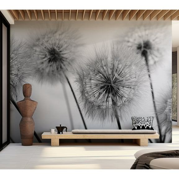 Floral Wallpaper Wall Mural - Field of Dandelions