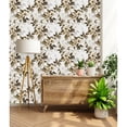 thumbnail image 1 of Floral Wallpaper on White Background Peel-and-Stick - 25"W x 125"H, 1 of 3
