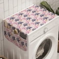 thumbnail image 1 of Floral Washing Machine Organizer, Vertically Arranged Dandelion Flowers Thin Sketch Lines Drawing Effect, Anti-slip Fabric Top Cover for Washer and Dryer, Blush Dark Purpleblue, by Ambesonne, 1 of 1