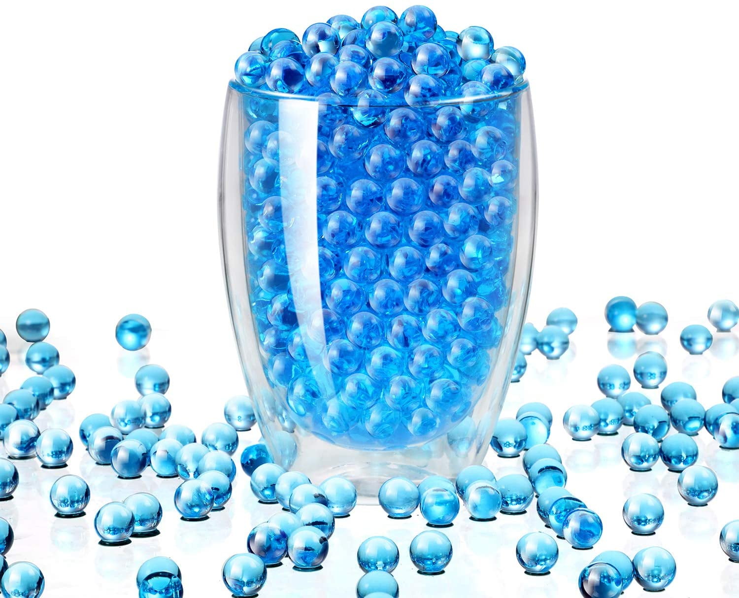 Floral Water Pearls Gel Soil Water Crystal Beads Jelly Water Pearl Vase Filler, 20000 Packs (Blue)