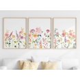 thumbnail image 1 of Floral Watercolor Painting Print Wildflower Field Wall Art Colorful Flower Poster Canvas Artwork for Dining Room Kitchen Decor Ready To Hang, 1 of 6