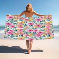 thumbnail image 1 of Floral Watercolor Pattern Beach Towel Soft Microfiber Bath Towel Quick Dry Sport Spa Pool Towels, 1 of 5