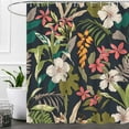 thumbnail image 1 of Floral Watercolor Plant Shower Curtain, Green Leaf Jungle Nature Flowers Pretty Fresh Farmhouse Botanic Shower Curtain Set for Bathroom Decor with 12 Hooks Waterproof Durable Fabric 72x72, 1 of 6