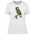 thumbnail image 1 of Floral Watercolor Sparrow Bird T-Shirt Women -Image by Shutterstock, Female Large, 1 of 2