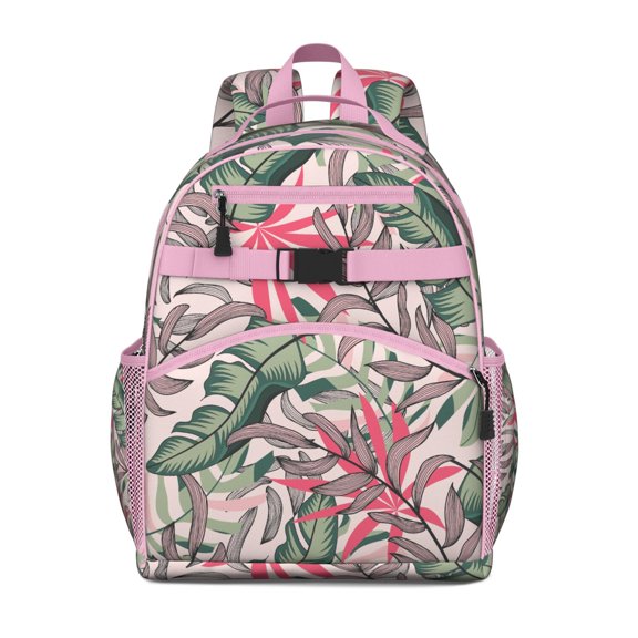 Floral Waterproof Travel Backpack - Adjustable Durable Daypack with Multiple Pockets for Teens & Commuters