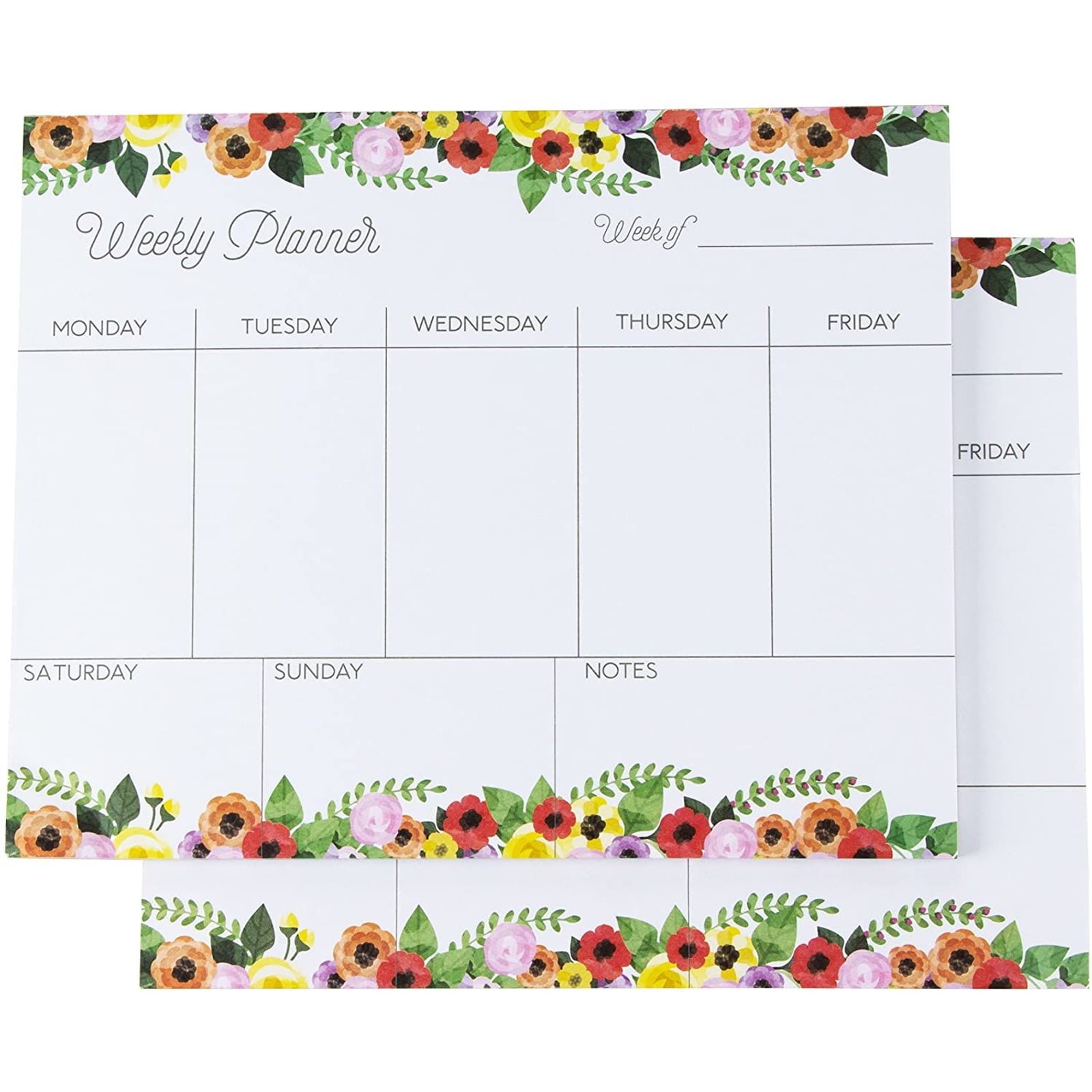 Weekly Planner Pad Daily To Do Food Meal List Organiser 52 Tear