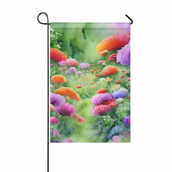 Floral Welcome Garden Flag 12×18 Inch Small Vertical Double Sided Seasonal Outside Décor for Yard Farmhouse