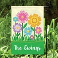 thumbnail image 1 of Floral Welcome Personalized Garden Flag, 1 of 1