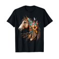 Floral Wild Horse Country Horse Riding TShirt