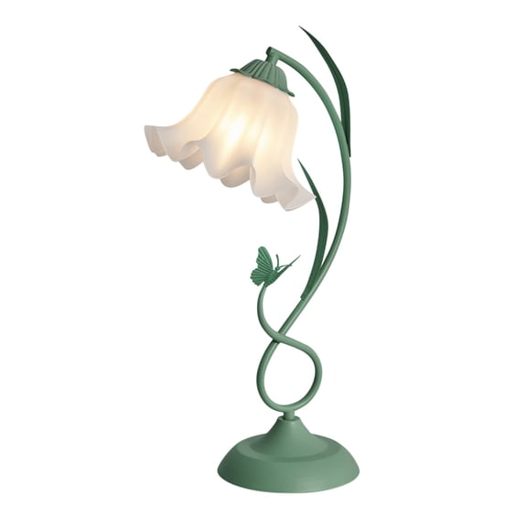 ​Floral Wind Chime Table Lamp - 19.7" Bedside LED Light with Orchid Design - Eye-Care Dimmable Lamp for Girls' Rooms & Home Decor (Cream, 1600g)​​ A