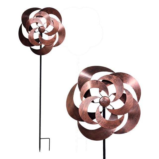 Smart Solar Crackle Globe Stake Light Wind Spinner