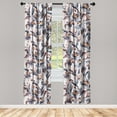 thumbnail image 1 of Floral Window Curtains, Exotic Alstroemeria Flowers Blooming Pastel Peruvian Lily Pattern, Lightweight Decor 2-Panel Set with Rod Pocket, Pair of - 28"x63", Pale Rose and Slate Blue, by Ambesonne, 1 of 3
