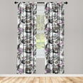 thumbnail image 1 of Floral Window Curtains, Magnolia Flowers Blooming Dotted and Achromatic Colored Leaves Print, Lightweight Decor 2-Panel Set with Rod Pocket, Pair of - 28"x84", Grey Brown and Pale Purple, by Ambesonne, 1 of 3