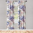 thumbnail image 1 of Floral Window Curtains, Pastel Summer Feels Ornament with Roses Lilacs and Hydrangeas Bouquet, Lightweight Decor 2-Panel Set with Rod Pocket, Pair of - 28"x84", Lavender Blue and Blush, by Ambesonne, 1 of 3