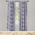 thumbnail image 1 of Floral Window Curtains, Retro Style Watercolor Design Meadow Bloom Leaves Vintage Exotics, Lightweight Decor 2-Panel Set with Rod Pocket, Pair of - 28"x84", Violet Mauve and Grey Teal, by Ambesonne, 1 of 3