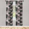 thumbnail image 1 of Floral Window Curtains, Romantic Secret Garden of Peony Hydrangea and Wild Rose Flowers Pattern, Lightweight Decor 2-Panel Set with Rod Pocket, Pair of - 28"x95", Jade Green Pale Mauve, by Ambesonne, 1 of 3