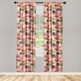 thumbnail image 1 of Floral Window Curtains, Vintage Style Asian Feels Watercolor Romantic Flowers Pattern Print, Lightweight Decor 2-Panel Set with Rod Pocket, Pair of - 28"x63", Sage Green and Burnt Sienna, by Ambesonne, 1 of 3