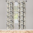 thumbnail image 1 of Floral Window Curtains, Watercolor Abstract Flowers Nature Romantic Branch and Leaves Art, Lightweight Decor 2-Panel Set with Rod Pocket, Pair of - 28"x63", Dark Grey and Pastel Brown, by Ambesonne, 1 of 3