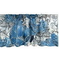 thumbnail image 1 of Floral Window Valance, Abstract Dream of Surreal Garden Flowers Sketch With Line Art Silhouette Pattern, Curtain Valance for Kitchen Bedroom with Rod Pocket, 54" X 18", White Sea Blue, by Ambesonne, 1 of 2