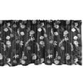 thumbnail image 1 of Floral Window Valance, Abstracted Flowers Polka Dot Chains Print on Dark Tone Background, Curtain Valance for Kitchen Bedroom Decor with Rod Pocket, 54" X 18", Grey Charcoal Grey, by Ambesonne, 1 of 3