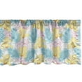 thumbnail image 1 of Floral Window Valance, Artwork of Orchids and Palm Leaves with Paint Blots, Curtain Valance for Kitchen Bedroom Decor with Rod Pocket, 54" X 12", Multicolor, by Ambesonne, 1 of 2