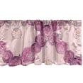 thumbnail image 1 of Floral Window Valance, Checkered Rose Square Pattern With Chamomile Sketch English Garden Romance, Curtain Valance for Kitchen Bedroom with Rod Pocket, 54" X 18", Rose Pale Fuchsia, by Ambesonne, 1 of 2