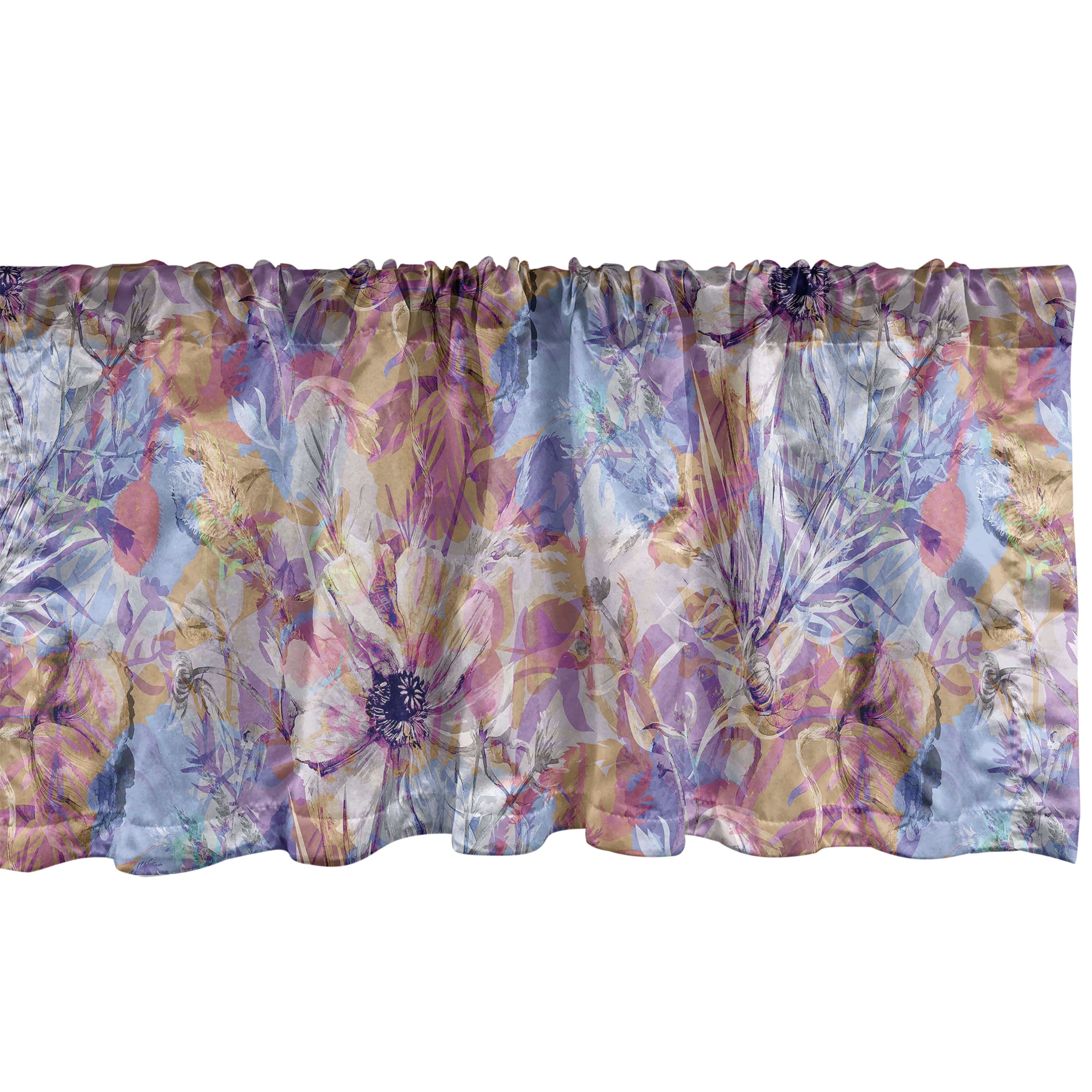 Floral Window Valance, Fantasy Vibes Digital Illustration of Flowers ...