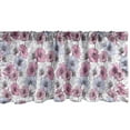 thumbnail image 1 of Floral Window Valance, Graphics of Camellias Gardenias on Branches, Curtain Valance for Kitchen Bedroom Decor with Rod Pocket, 54" X 12", Mauve Pale Pink White, by Ambesonne, 1 of 2