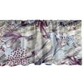 thumbnail image 1 of Floral Window Valance, Grunge Style Leaf Pattern with Geometric Shapes Meadow Painting Print, Curtain Valance for Kitchen Bedroom with Rod Pocket, 54" X 18", Soft Blue Indigo and Plum, by Ambesonne, 1 of 2