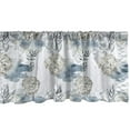 thumbnail image 1 of Floral Window Valance, Hydrangea Flower of Spring Watercolor Style Watercolor Illustration, Curtain Valance for Kitchen Bedroom with Rod Pocket, 54" X 18", Pale Slate Blue Eggshell, by Ambesonne, 1 of 2