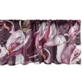 thumbnail image 1 of Floral Window Valance, Magnolia Flowers in Watercolor Design Romantic Garden Blossoming, Curtain Valance for Kitchen Bedroom with Rod Pocket, 54" X 18", Plum Dark Magenta and Umber, by Ambesonne, 1 of 2