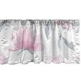 thumbnail image 1 of Floral Window Valance, Minimal Ornament of Innocent Flowers Botanical Watercolor Petals, Curtain Valance for Kitchen Bedroom with Rod Pocket, 54" X 18", Soft Pink and Pale Purpleblue, by Ambesonne, 1 of 2