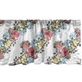 thumbnail image 1 of Floral Window Valance, Monochrome Sketch Arranged in Lines with Tropical Colorful Summer Composition, Curtain Valance for Kitchen Bedroom Decor with Rod Pocket, 54" X 12", Multicolor, by Ambesonne, 1 of 2